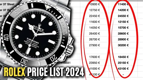 rolex price list 2024|rolex price list 2024 pdf.